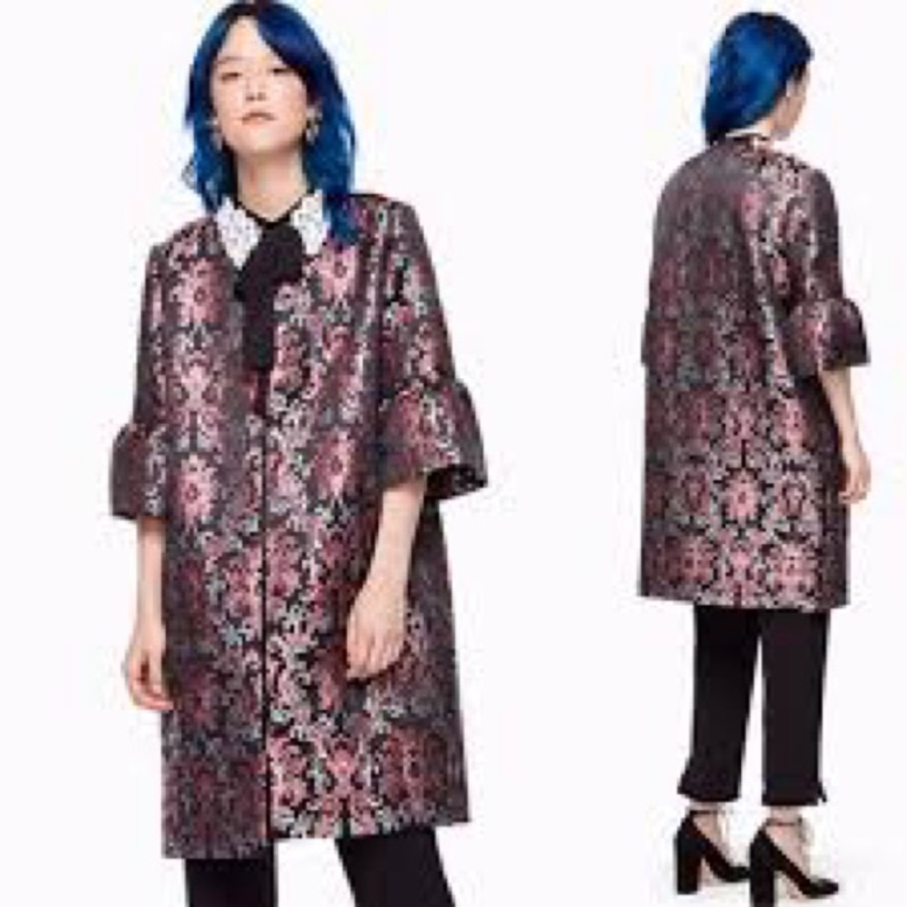 NWT Kate Spade New York cardigan jacket evening  party‎ jacqard 
bell slv 6 $548